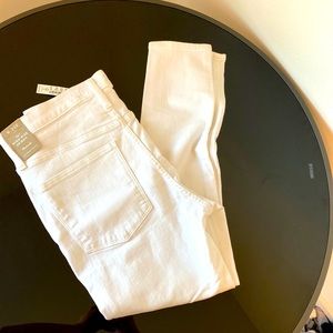 Madewell 10” High-Rise Skinny. White Denim Jeans. 30 Petite